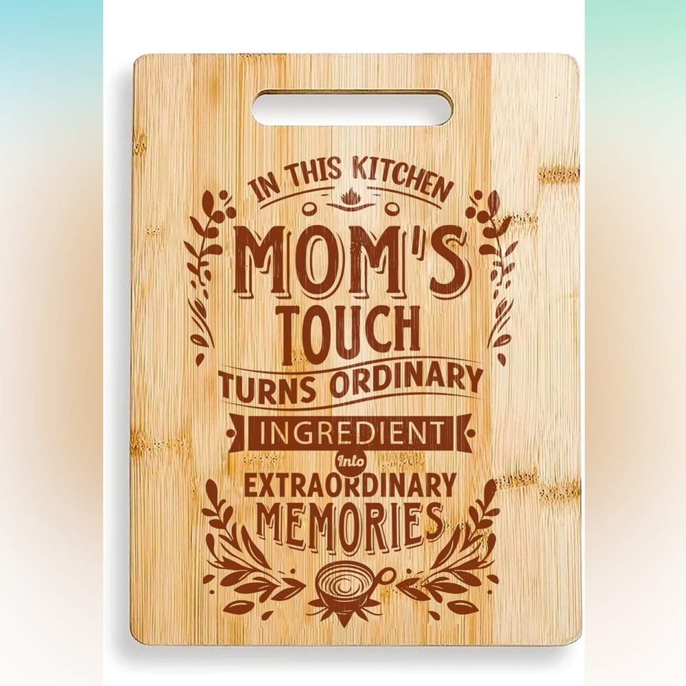 Mom Bamboo Cutting Board with Engraving